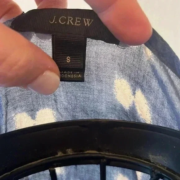 J CREW Womens Sleeveless Mini Dress Blue White Scoop Neck 100% Cotton-Sz S - Picture 5 of 5